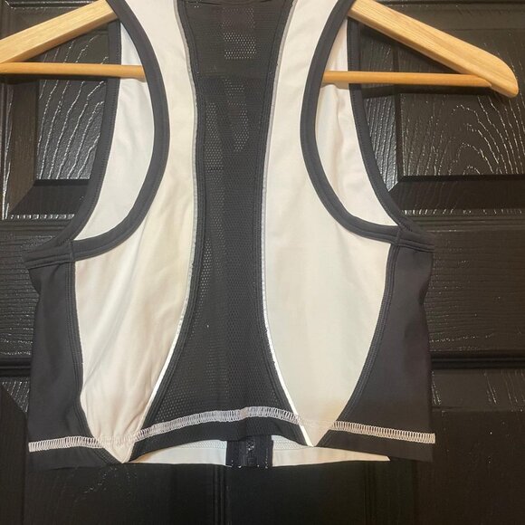 White and Gray Athletic Crop Top - Picture 4 of 6